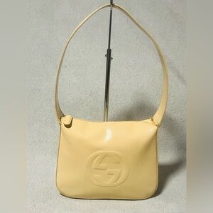 Gucci Vintage Beige Interlocking GG Shoulder Bag